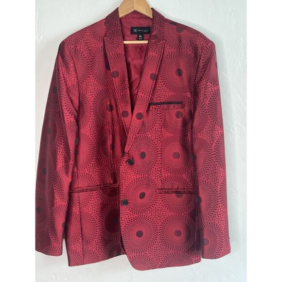 $179 INC International Concepts Men's Red Kylo Wool Blend Topcoat Jacket Size XL - Picture 5 of 6